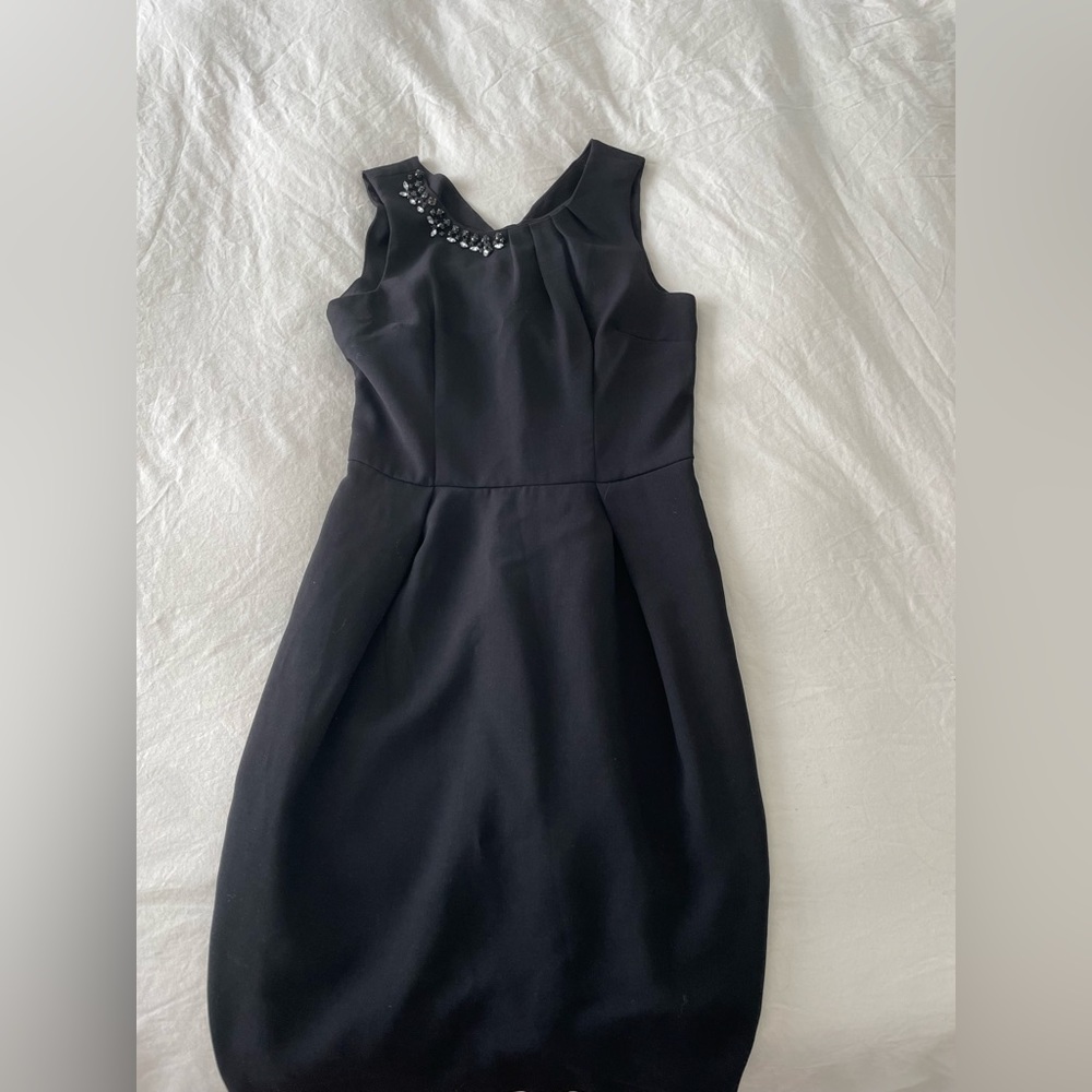 Black midi dress